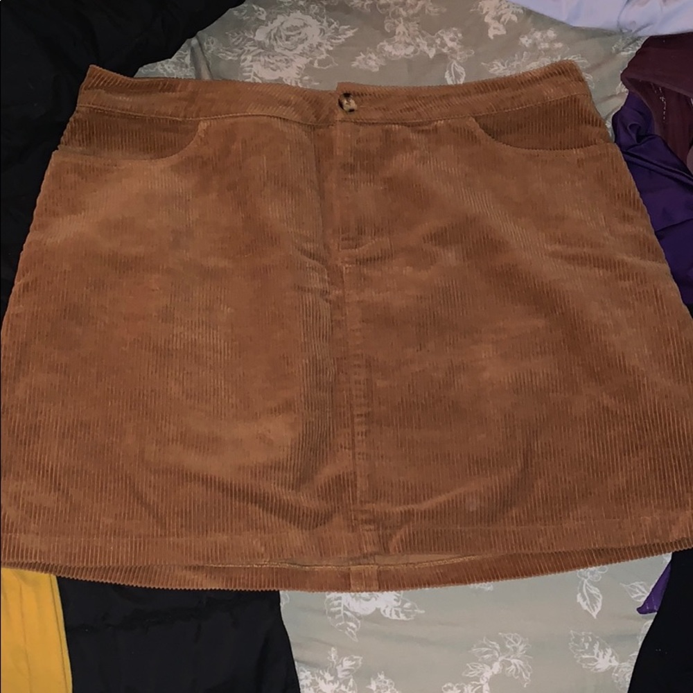 Brown Corduroy Skirt